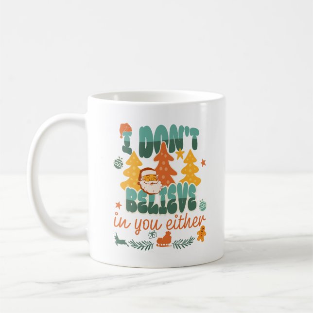 Taza De Café No creo en ti, ni en las divertidas navidades dici (Izquierda)