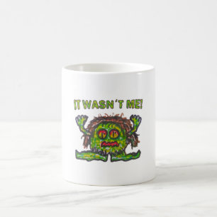 Taza De Café No culpable gremlin gracioso ilustracion dibujado 