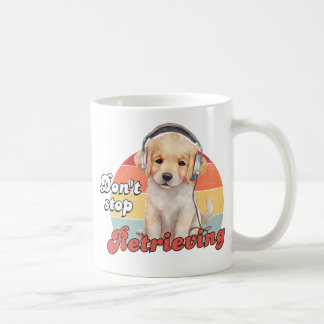 Taza De Café No dejes de recuperar, curioso perro de Golden Ret