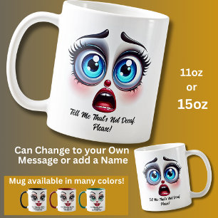 Taza De Café No Descafeinado, Por Favor!, Ojos Fabulosos Cara