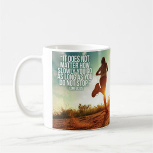Taza De Café NO DETENGAS. Motivación de entrenamiento de marató