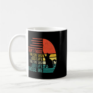 Taza De Café No Elegí La Vida De Papá Gato Retro Día Del Padre