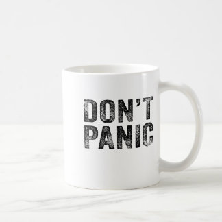 Taza De Café No entre en pánico Camiseta Retro Distorsionada Sa