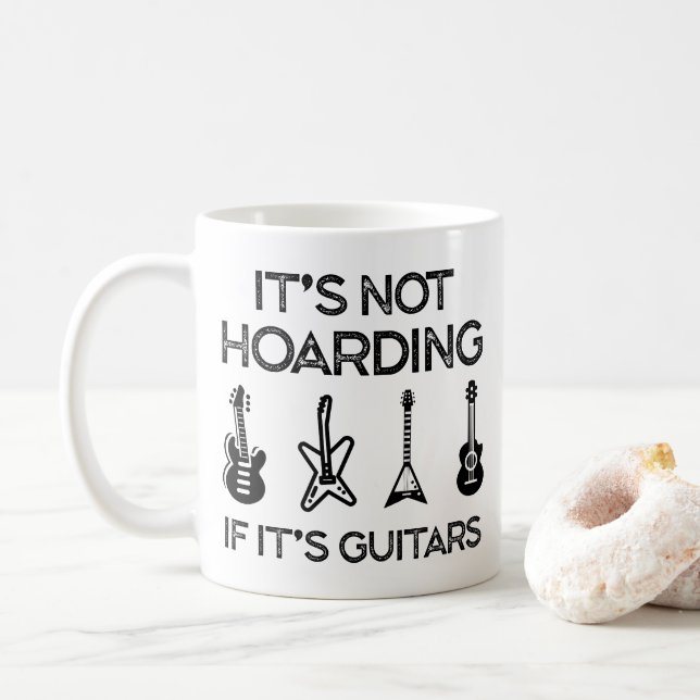 Taza De Café no es acumular si son guitarras (Con donut)
