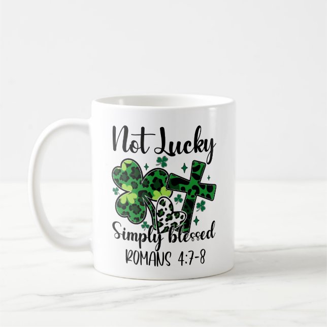 Taza De Café No es afortunado, sólo bendecido (Izquierda)