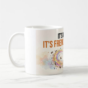 Taza De Café No es pelo, es purpurina Frenchie divertido diseño