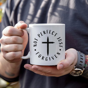 Taza De Café No es perfecto sólo perdonar, creencia inspirada e