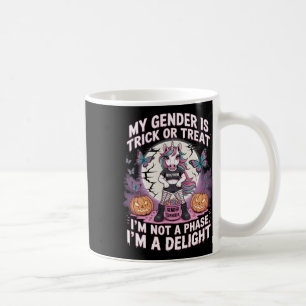 Taza De Café No es una fase el unicornio de Halloween no binari