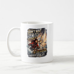 Taza De Café No esperes al viento Diseño de vela