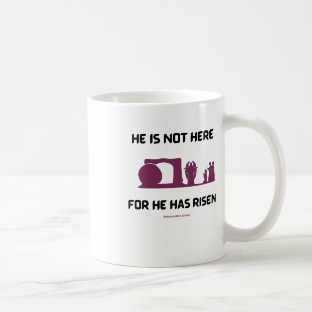 Taza De Café No Está Aquí Pegatina (Derecha)