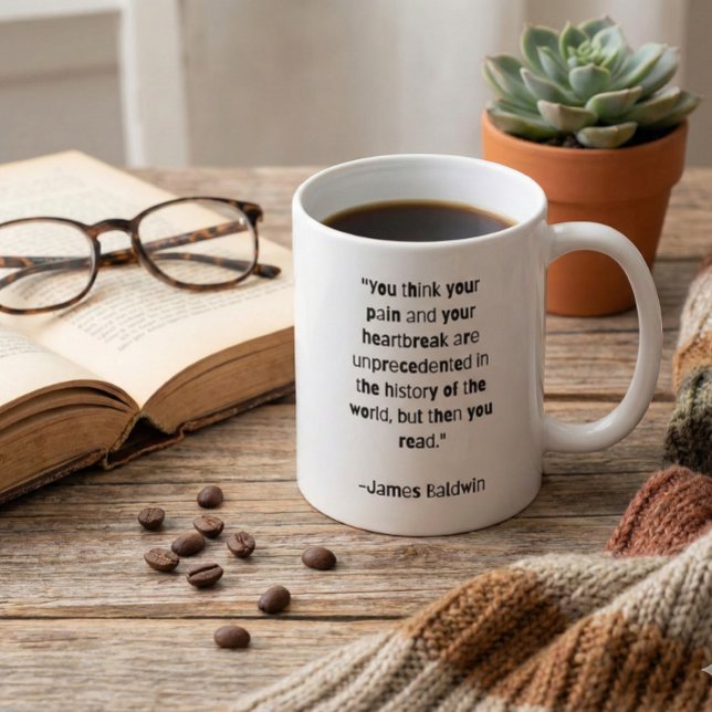 Taza De Café "No Estás Solo" Cita De James Baldwin Mug (Subido por el creador)