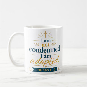 Taza De Café No Estoy Condenado Estoy Adoptado Verdad Bíblica