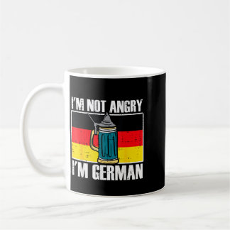 Taza De Café No estoy enojado soy bandera alemana hombres mujer