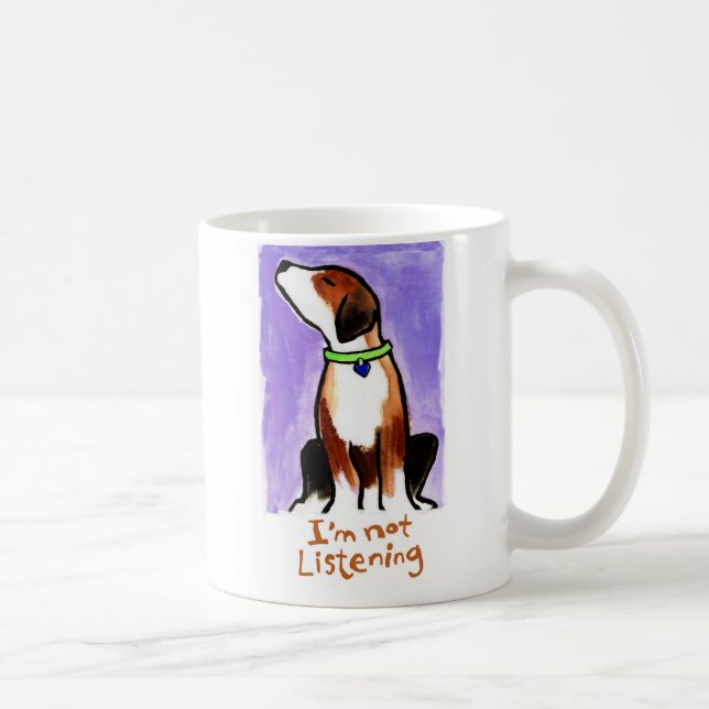 Taza De Café No estoy escuchando (el perrito) (Derecha)