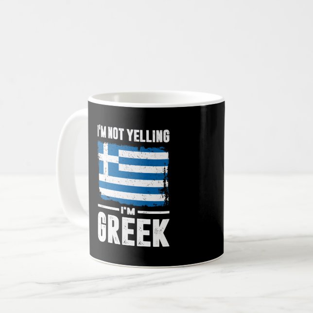 Taza De Café No estoy gritando soy griego (Anverso izquierdo)