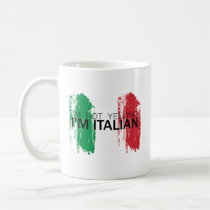Taza De Café No estoy gritando, soy italiano divertido Italia