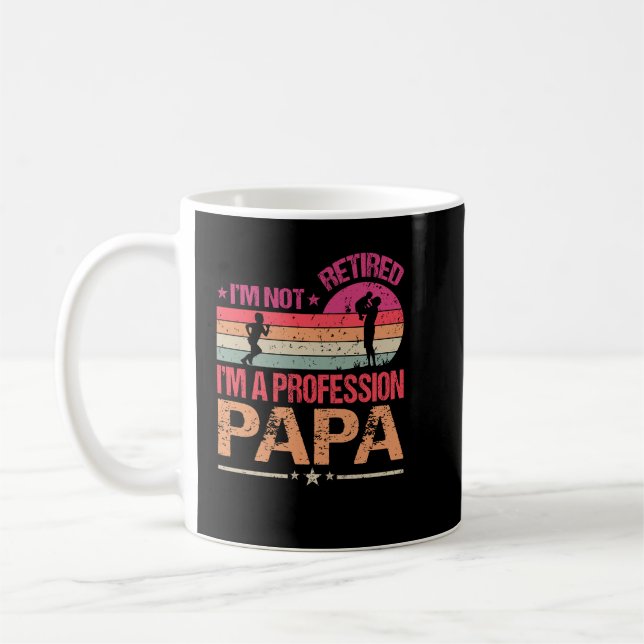 Taza De Café No estoy jubilado Soy un profesional de papá Vinta (Izquierda)