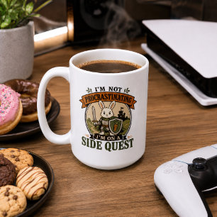 Taza De Café No Estoy Procrastinando Caballero Conejo de Misión
