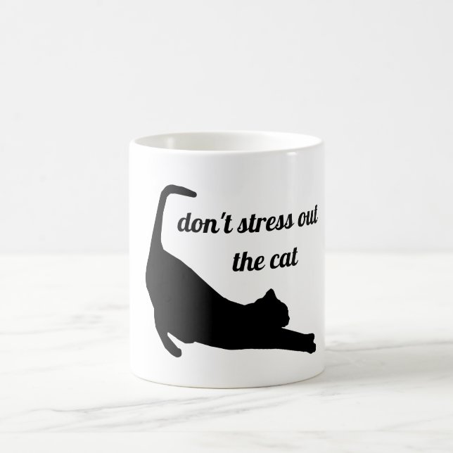 Taza De Café No estreses al gato (Centro)