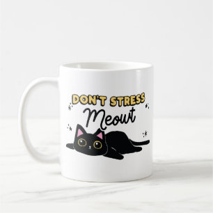 Taza De Café No estreses gato 