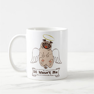Taza De Café No fue una cita graciosa de ángel pug de mí