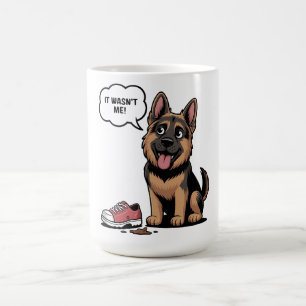 Taza De Café No Fui Yo Cachorro Divertido Pastor Alemán Destruy