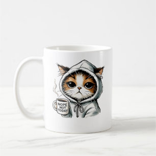 Taza De Café No, Gato, Gato Gracioso, Amante Del Café, Grump