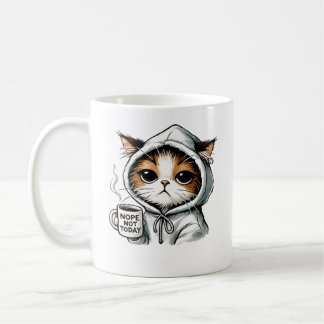 Taza De Café No, Gato, Gato Gracioso, Amante Del Café, Grump