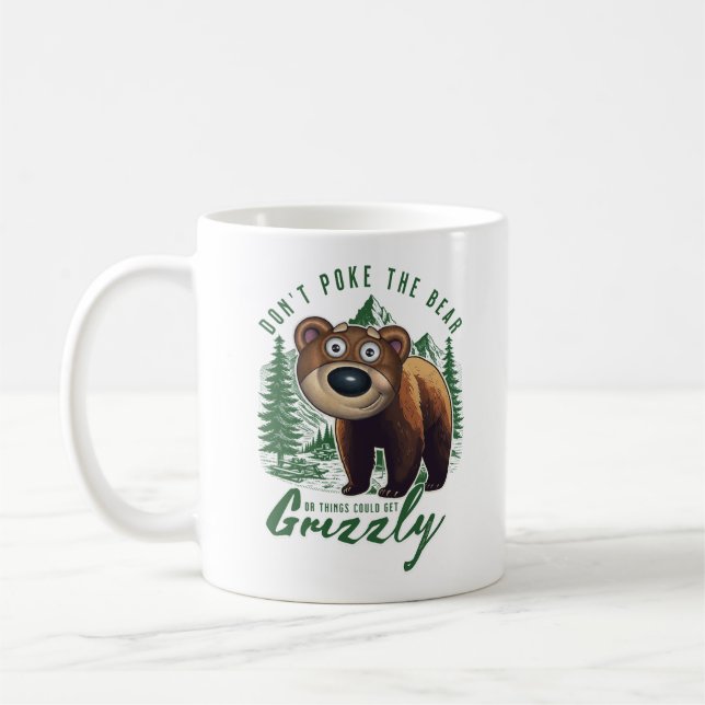 Taza De Café No golpees el oso pardo (Izquierda)
