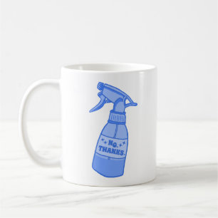 Taza De Café No, gracias. Botella de spray humor sassy