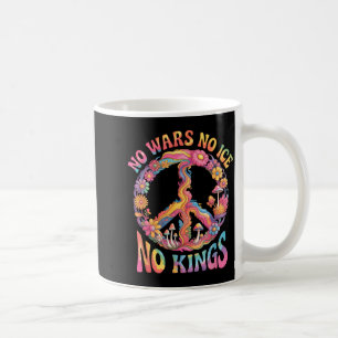 Taza De Café No guerras no hielo no signo de paz floral de reye