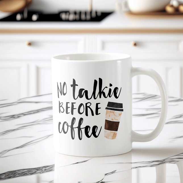 Taza De Café No hablar antes del café gracioso (Subido por el creador)