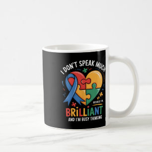 Taza De Café No Hablo Mucho Autismo Brillante Niño Autista Gi