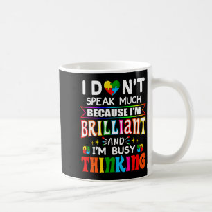 Taza De Café No Hablo Mucho Autismo Brillante Niños Autistas Re