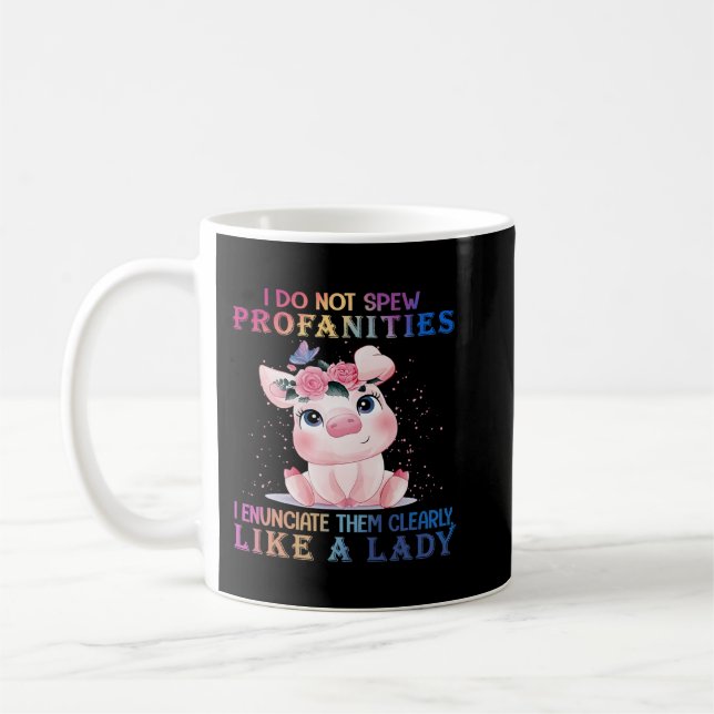 Taza De Café No Hablo Profanaciones Las Abordo Claramente (Izquierda)