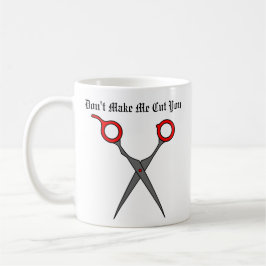 Taza De Café No haga que le corta (las tijeras rojas del corte