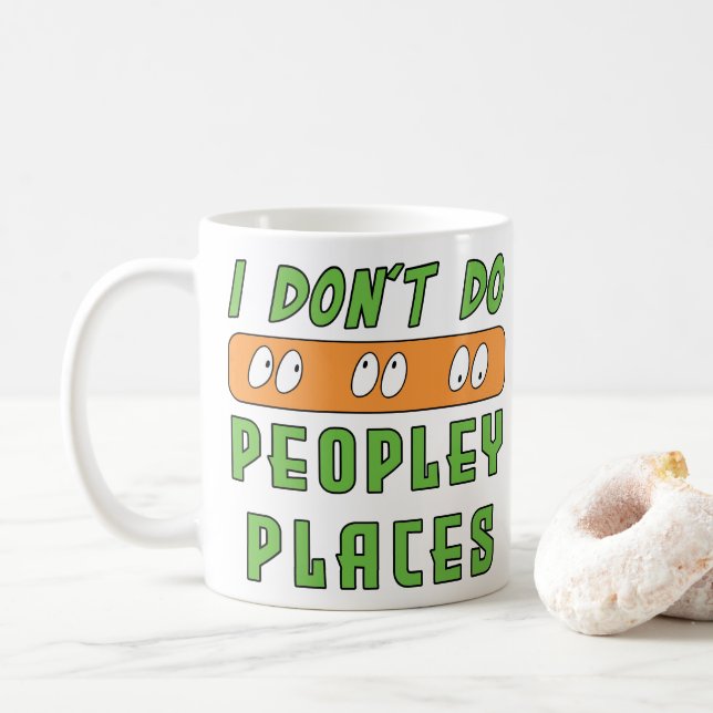 Taza De Café No hago lugares populares (Con donut)