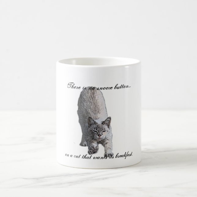 Taza De Café No hay botón de la cabezada…, en un gato t… (Centro)