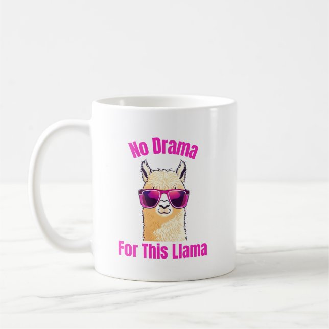 Taza De Café No hay drama para esta llama - Graciosa Llama (Izquierda)