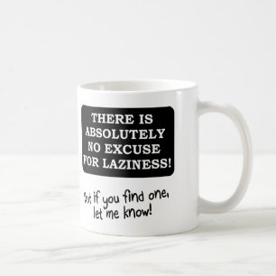 Taza De Café No hay excusa para la pereza Funny Mug o Travel Mu
