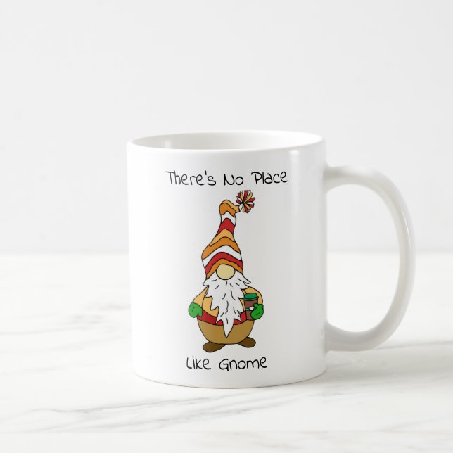 Taza De Café No hay lugar como Gnome, cita de otoño (Derecha)