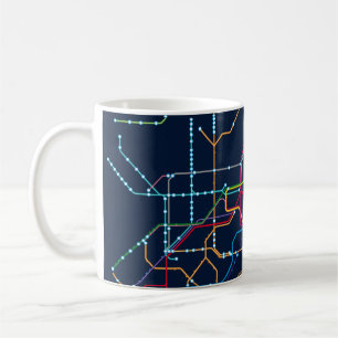 Taza De Café No hay mapa de transporte de nombres