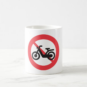 Taza De Café No hay motos Rótulo en carretera