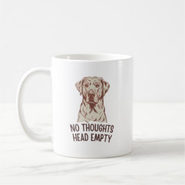 Taza De Café No hay pensamiento que marque el labrador vacío