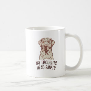 Taza De Café No hay pensamiento que marque el labrador vacío