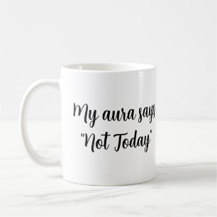 Taza De Café No Hoy Aura Mug - Repito Sip Breaen Block