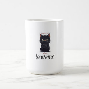 Taza De Café No Hoy Humano Divertido Grumpy Gato Negro Café Des