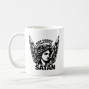 Taza De Café No hoy satan Arc Angel Michael