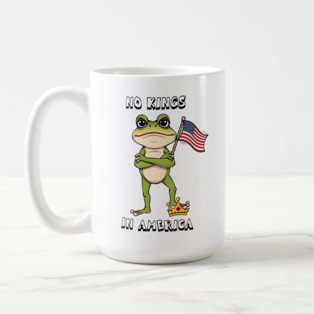 Taza De Café No Kings in America Anti-Trump Protest  (Izquierda)
