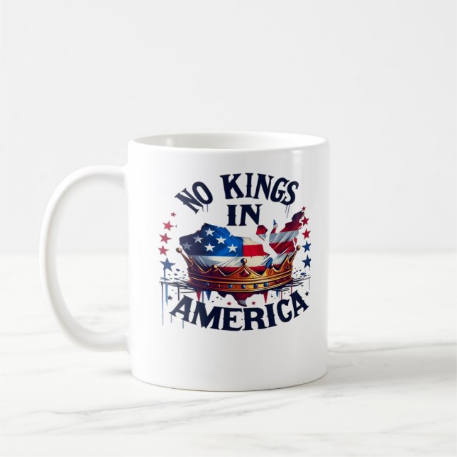 Taza De Café No Kings In America Classic Retro Cool (Izquierda)